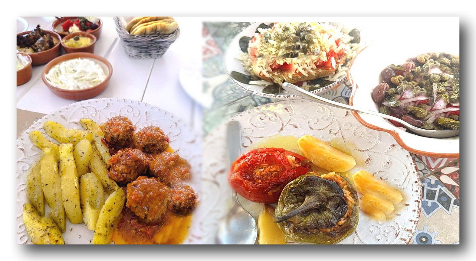 Taste traditional Greek dishes in Akrotiri
