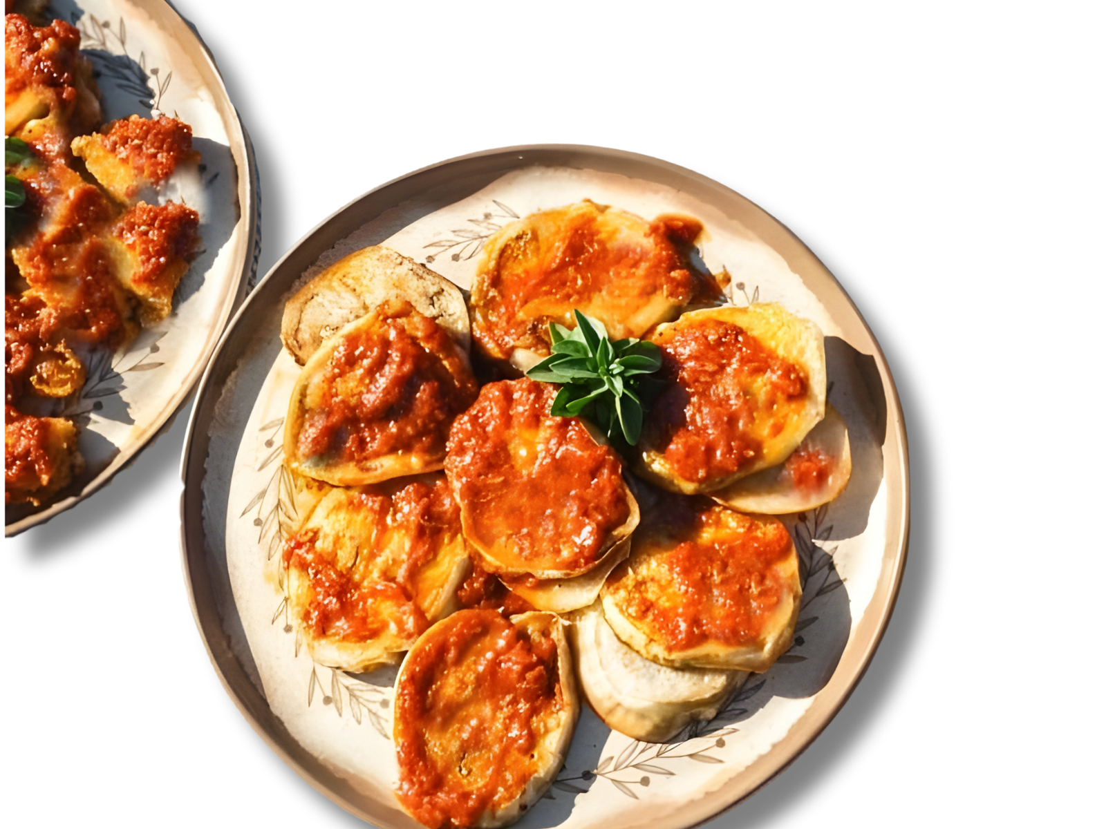 Eggplants with Santorini tomato paste Recipe made with Santorini cherry tomatoes (Tomatokeftedes)