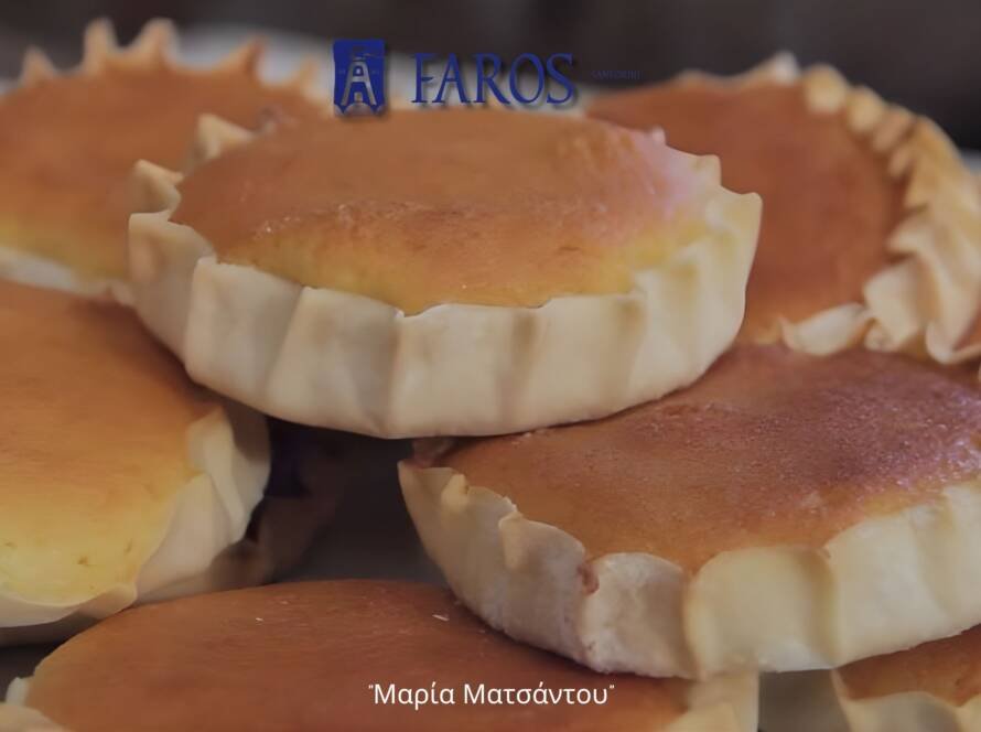 Melitinia Santorini’s beloved sweet cheese-filled pastrie