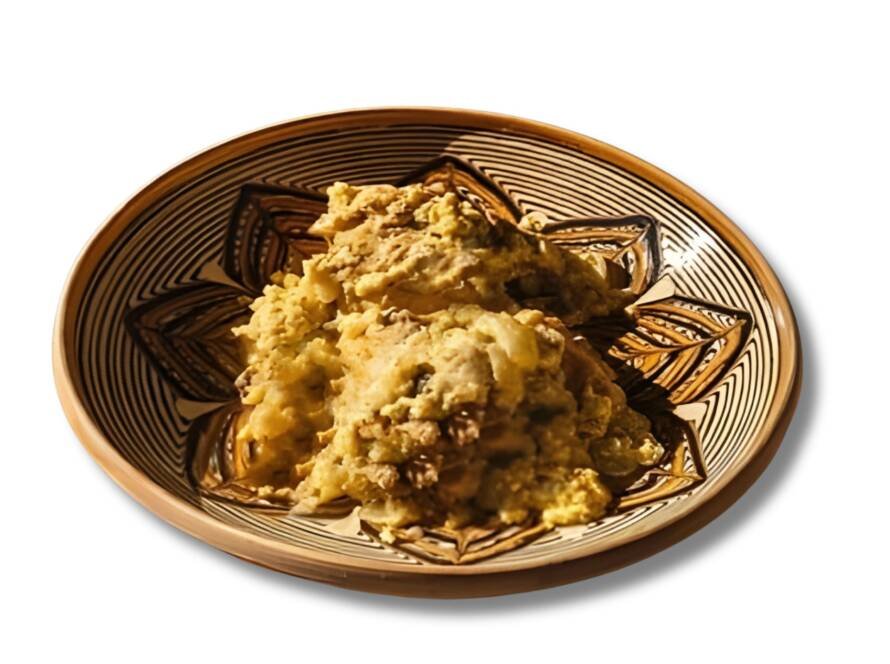 Recipe Rabbit with cheese and egg from Santorini