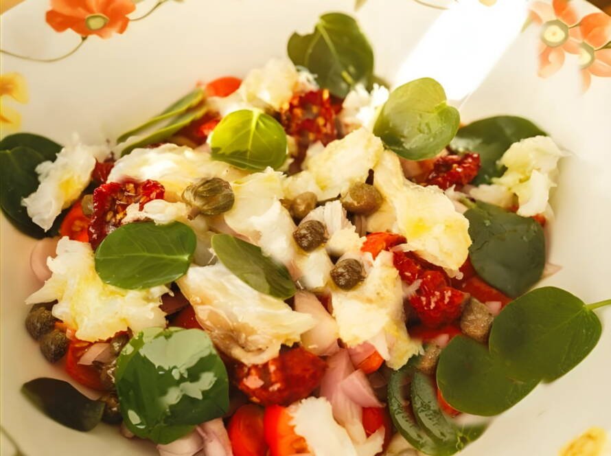 Salted cod fillet, lightly salted